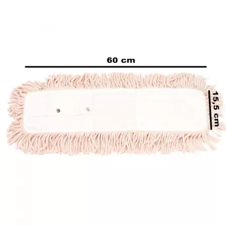 Recambio Mopa Plana 60x15,5 cm Algodón Lavable y Reutilizable Recambio Mopa Plana 60x15,5 cm Algodón Lavable y Reutilizable