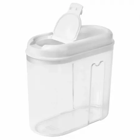 Recipiente Multiusos 1L Transparente con Tapa Blanca Apt. Food Recipiente Multiusos 1L Transparente con Tapa Blanca Apt. Food