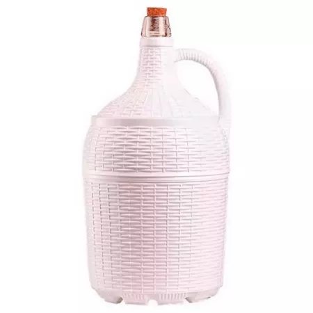 Garrafa de Vidrio 5L con Tapa Hermética y Corcho – Estilo Mimbre Garrafa de Vidrio 5L con Tapa Hermética y Corcho – Estilo Mimbre