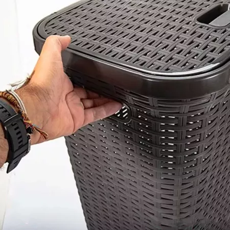 Cubo Pongotodo 60L Wengue Resistente y Espacioso 43x35,5x62cm Cubo Pongotodo 60L Wengue Resistente y Espacioso 43x35,5x62cm