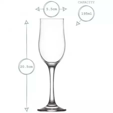 Set 6 Copas de Champán Nevakar 195 ml - Elegancia Durable Set 6 Copas de Champán Nevakar 195 ml - Elegancia Durable