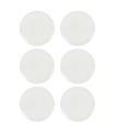 Tradineur - Pack de 6 platos llanos redondos de cerámica, modelo Onda, elegantes, vajilla de cocina, aptos para lavavajillas (Color marfil - Ø 26 cm)
