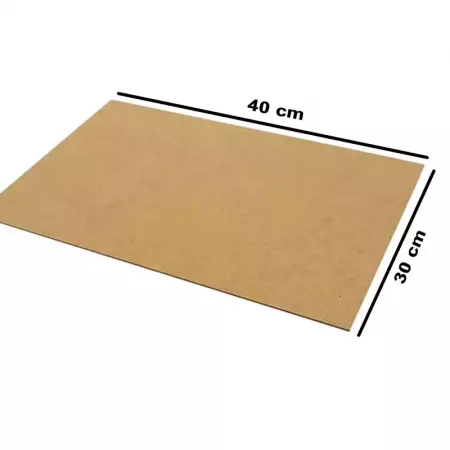 Lámina MDF 40x30 cm Natural - Ideal para Manualidades Fácil Corte Lámina MDF 40x30 cm Natural - Ideal para Manualidades Fácil Corte