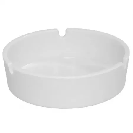 Cenicero plástico blanco 10x3 cm, fácil limpieza y uso Cenicero plástico blanco 10x3 cm, fácil limpieza y uso