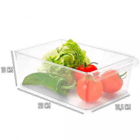 Cajón organizador refrigerador Nº9 transparente, apto lavavajillas Cajón organizador refrigerador Nº9 transparente, apto lavavajillas