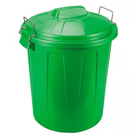 Cubo de basura 100L verde robusto con o sin tapa, interior/exterior Cubo de basura 100L verde robusto con o sin tapa, interior/exterior