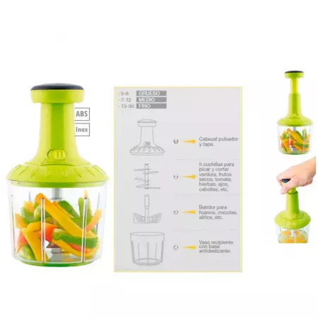 Batidora Picadora 1L Acero Inoxidable Compacta y Ergonómica Batidora Picadora 1L Acero Inoxidable Compacta y Ergonómica