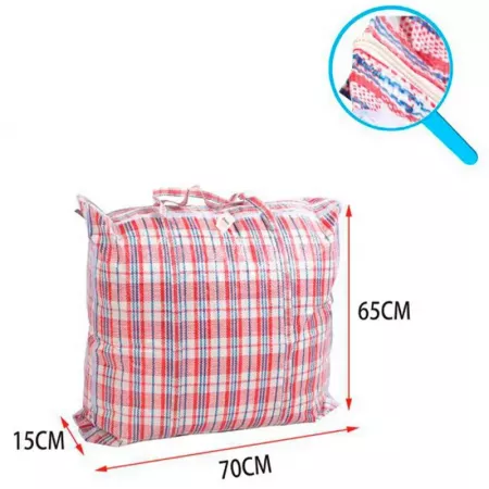 Bolsa reutilizable grande con cremallera y asas 70x65x15 cm Bolsa reutilizable grande con cremallera y asas 70x65x15 cm