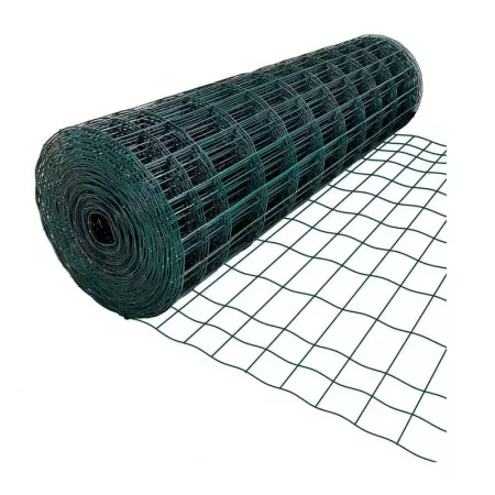 Malla metálica plastificada resistente 0,5 x 3 m - Verde oscuro