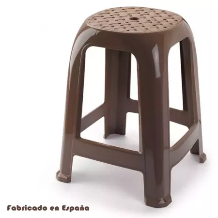 Taburete Multiusos Marrón Topo, Ligero y Resistente PP Taburete Multiusos Marrón Topo, Ligero y Resistente PP