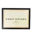 Marco de madera negro para diploma A3 de 42 x 29,7 cm, marco para fotos, documentos, certificados, premios para colgar en la pared