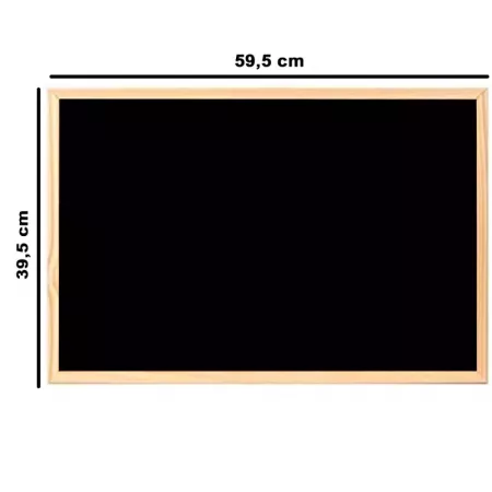 Pizarra Negra 40x60 cm con Marco, Tiza y Borrador Fácil Colgar Pizarra Negra 40x60 cm con Marco, Tiza y Borrador Fácil Colgar