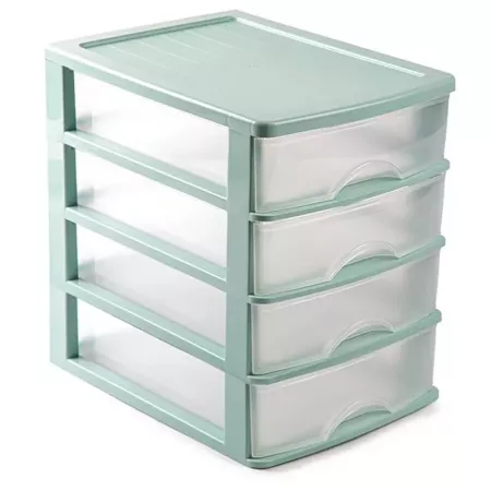 Cajonera 4 Cajones Verde Pastel Transparente Resistente España Cajonera 4 Cajones Verde Pastel Transparente Resistente España