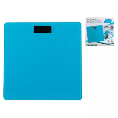 Báscula de Baño Azul Compacta con LCD y 180 kg de Precisión Báscula de Baño Azul Compacta con LCD y 180 kg de Precisión