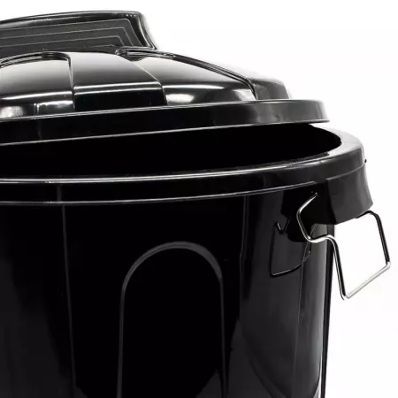 Cubo de basura 21L negro, asas metálicas, sin BPA España Cubo de basura 21L negro, asas metálicas, sin BPA España