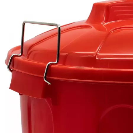 Cubo de basura 31L rojo con asas y cierres, libre de BPA Cubo de basura 31L rojo con asas y cierres, libre de BPA