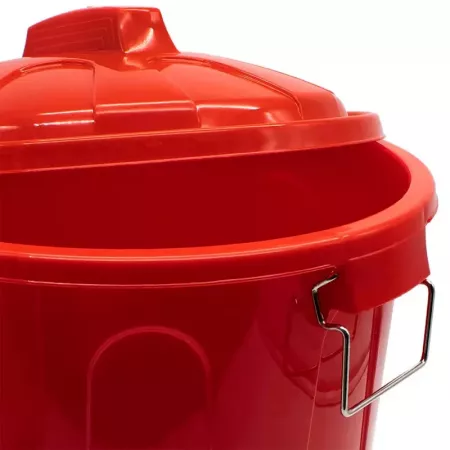Cubo de basura 31L rojo con asas y cierres, libre de BPA Cubo de basura 31L rojo con asas y cierres, libre de BPA
