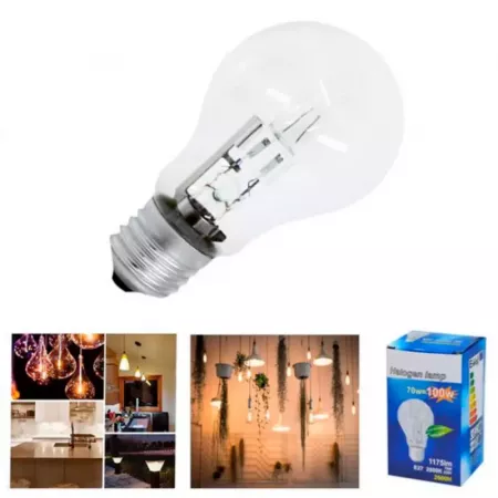 Bombilla Halógena A55 E27 70W Luz Cálida 2800K 1175 lm Bombilla Halógena A55 E27 70W Luz Cálida 2800K 1175 lm