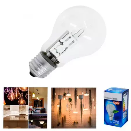 Bombilla Halógena A60 E27 100W Luz Cálida 2800K 1765 lm Bombilla Halógena A60 E27 100W Luz Cálida 2800K 1765 lm