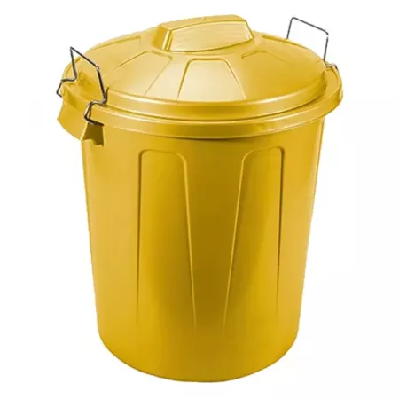 Cubo de basura 31L amarillo, asas y cierres metálicos BPA free Cubo de basura 31L amarillo, asas y cierres metálicos BPA free