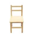 Tradineur - Silla pequeña para niños, respaldo de listones, 57 x 30,5 x 25,5 cm. Silla infantil de madera natural sin tratar, decoración hogar