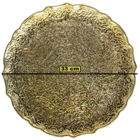 Bajoplato Oro Viejo 33x1,5 cm Reutilizable y Resistente Navidad Bajoplato Oro Viejo 33x1,5 cm Reutilizable y Resistente Navidad