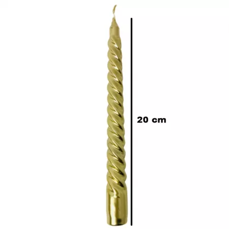 Set 6 Velas Doradas Espiral Premium para Ritual y Decoración Set 6 Velas Doradas Espiral Premium para Ritual y Decoración
