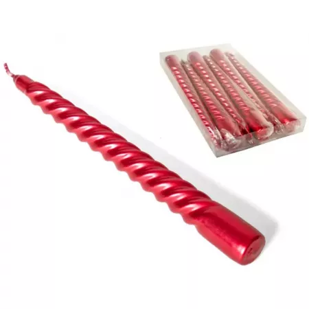 Set 6 Velas Espiral Rojas 20 cm – Alta Calidad y Duración Set 6 Velas Espiral Rojas 20 cm – Alta Calidad y Duración