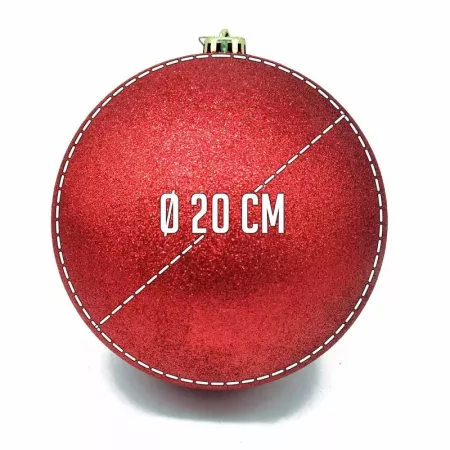 Bola de Navidad Roja 20 cm - Ligera, brillante y duradera Bola de Navidad Roja 20 cm - Ligera, brillante y duradera