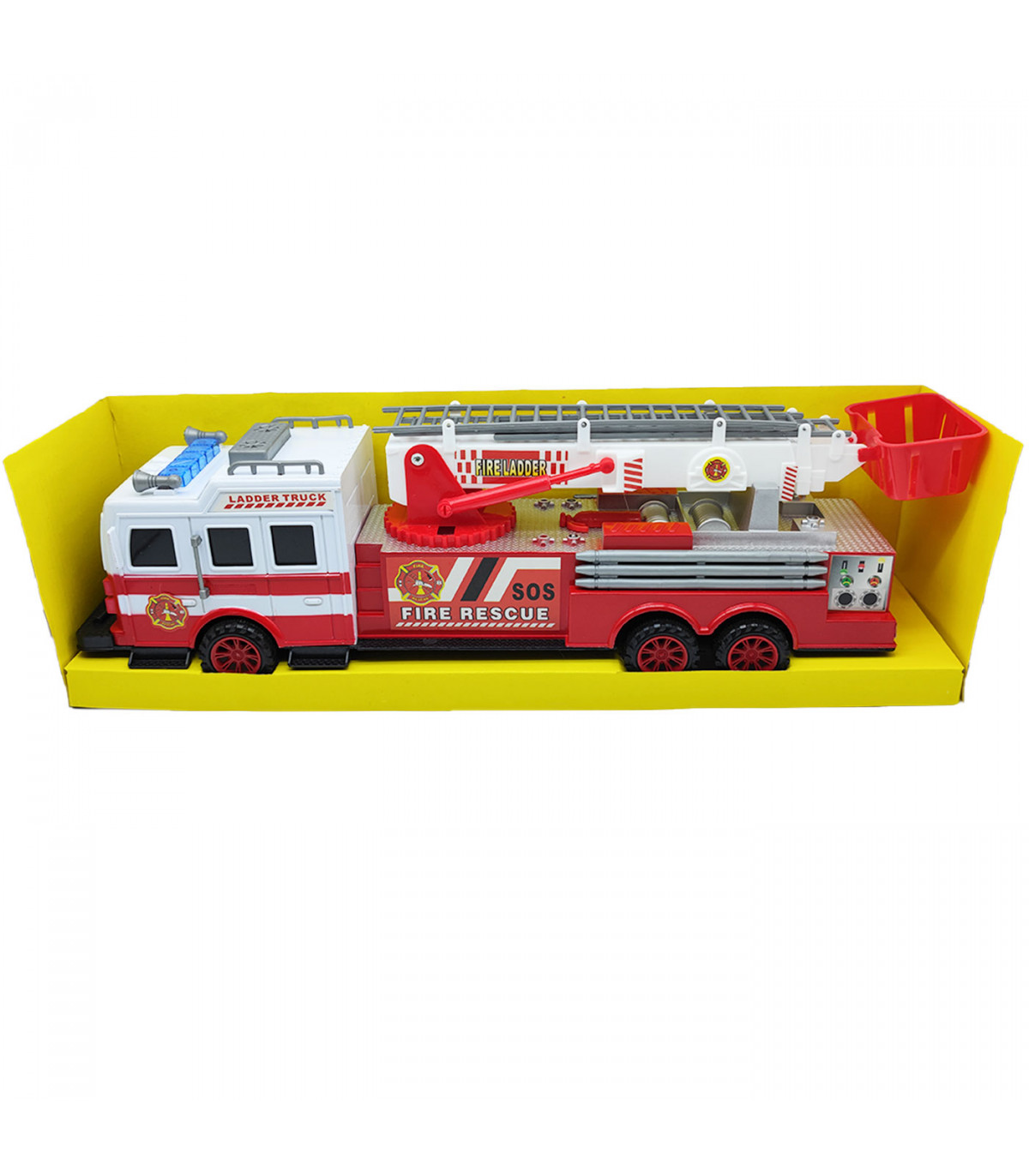 Camión de bomberos de juguete con luz, sonido y movimiento, funcionamiento a pilas, regalo cumpleaños, navidad, jueg
