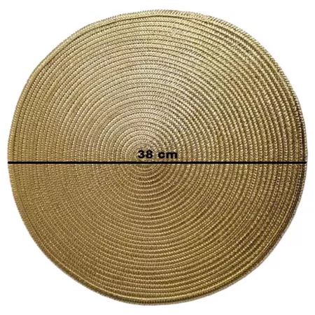 Salvamantel Navideño Dorado Reutilizable 38 cm Ø Resistente Salvamantel Navideño Dorado Reutilizable 38 cm Ø Resistente