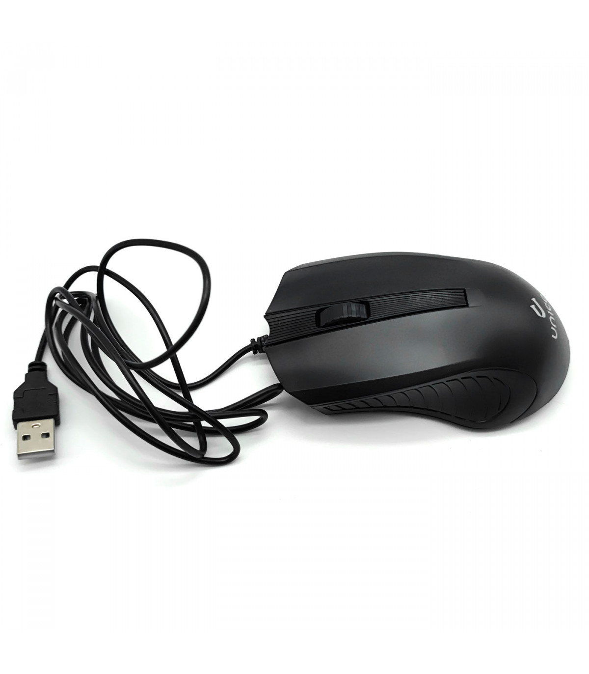 plplaaoo Ratón con cable USB de 3 niveles ajustable, negro, ergonómico,  1600 DPI, con cable para Windows para sistema OS X, computadora portátil de