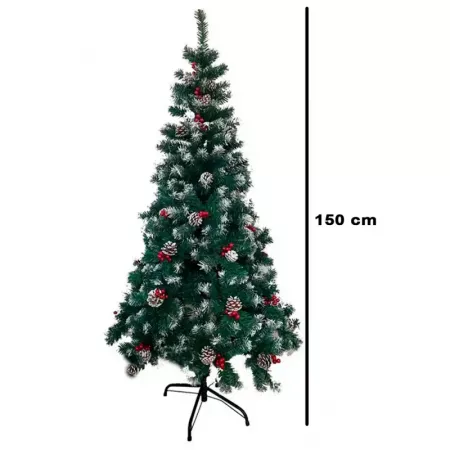 Árbol de Navidad Artificial 150 cm con Piñas y Bayas Rojas Árbol de Navidad Artificial 150 cm con Piñas y Bayas Rojas