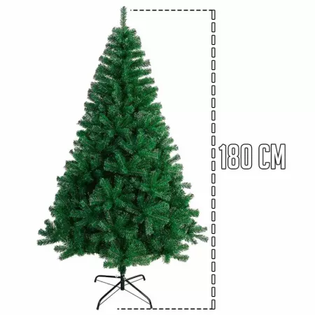 Árbol de Navidad 180 cm Verde, Fácil Montaje y Clásico Árbol de Navidad 180 cm Verde, Fácil Montaje y Clásico