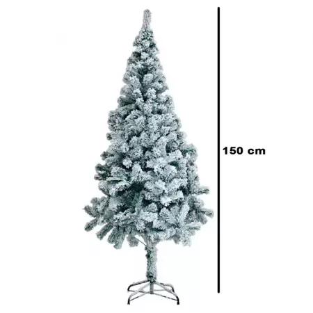 Árbol de Navidad 150 cm Nevado Pino Blanco Fácil Montaje Árbol de Navidad 150 cm Nevado Pino Blanco Fácil Montaje
