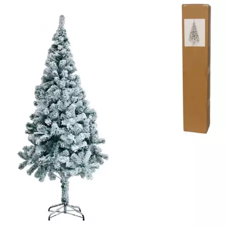 Árbol de Navidad 150 cm Nevado Pino Blanco Fácil Montaje Árbol de Navidad 150 cm Nevado Pino Blanco Fácil Montaje