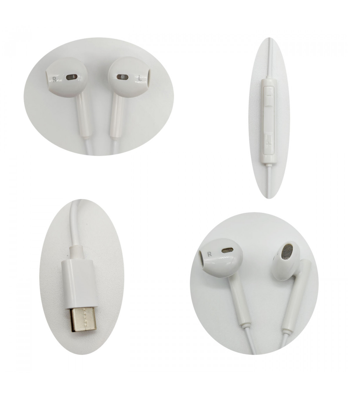 Auriculares para móvil, sonido estéreo, micrófono y cable de 1,2 m,  conexión tipo C, cascos compatibles con Xiaomi, Huawei, Sams