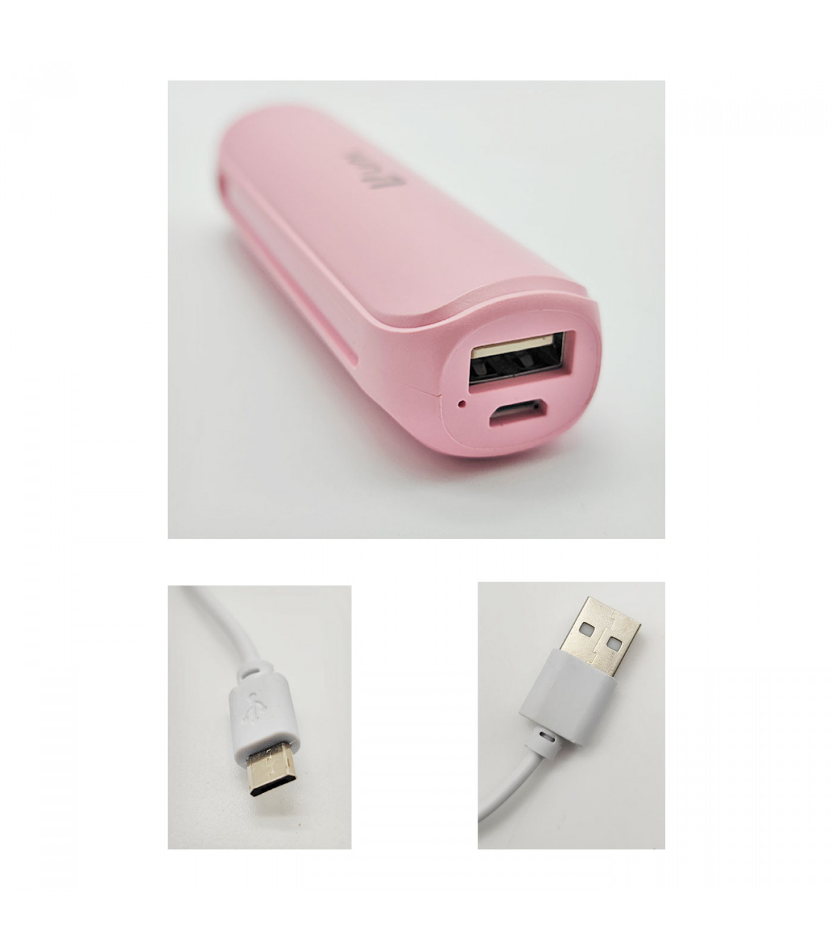 Batería externa rosa mAh, 1.0A, cable micro-USB, indicador carga LED, móvil, tablet, mp3, e-book, compatible con Xiaomi, Hu