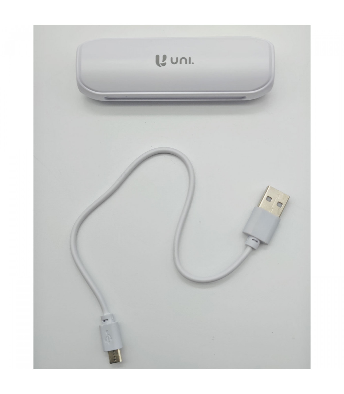 Batería externa blanca 2600 mAh, 1.0A, cable micro-USB, indicador carga  LED, móvil, tablet, mp3, e-book, compatible con Xiaomi