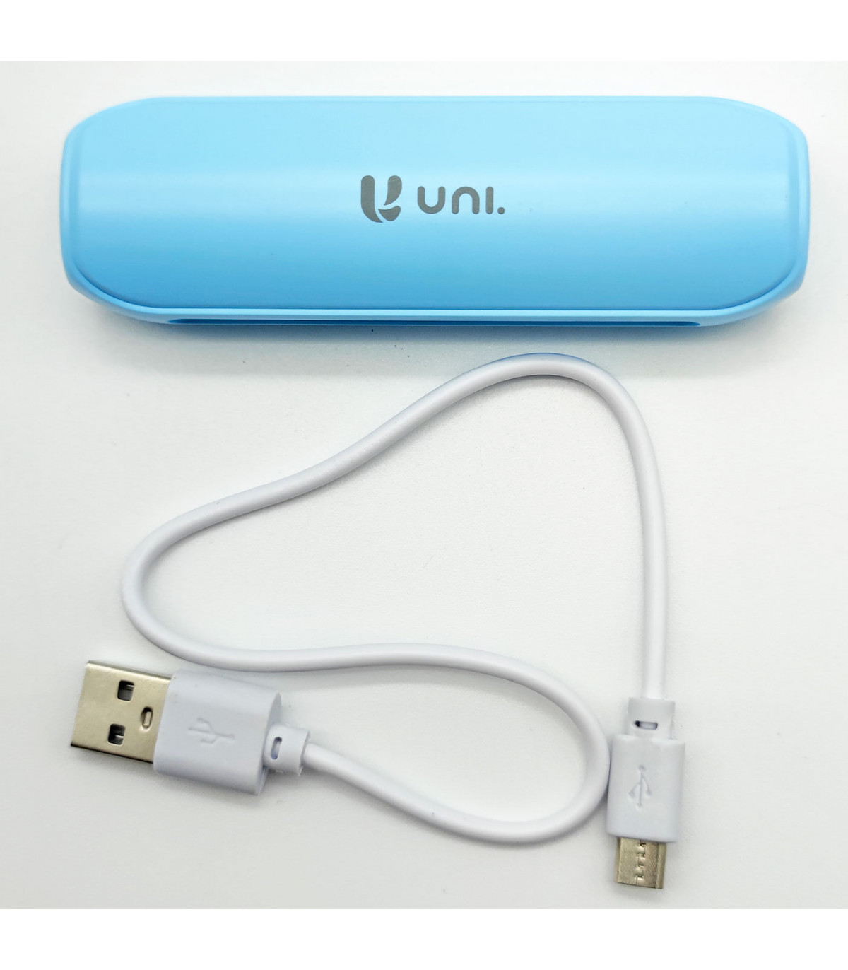 Batería externa azul 2600 mAh, 1.0A, cable micro-USB, indicador carga LED,  móvil, tablet, mp3, e-book, compatible con Xiaomi, Hu