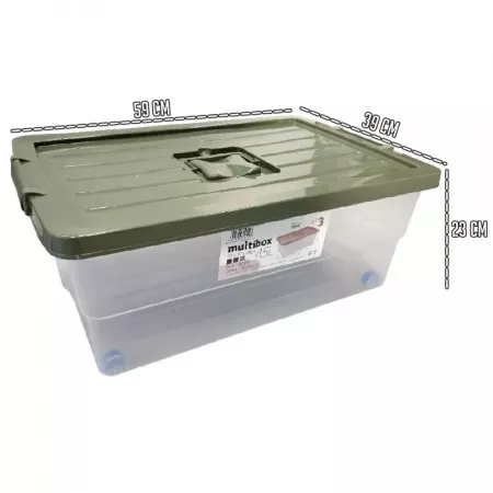 Caja Organizadora 45L con Ruedas y Asa – Colores Vivos Caja Organizadora 45L con Ruedas y Asa – Colores Vivos