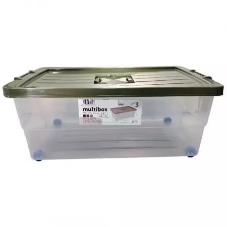 Caja Organizadora 45L con Ruedas y Asa – Colores Vivos Caja Organizadora 45L con Ruedas y Asa – Colores Vivos