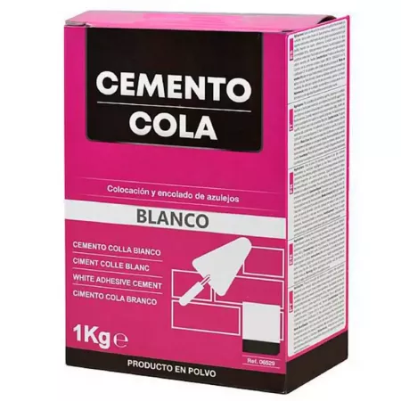 Cemento Cola Blanco 1 kg Antidescuelgue para Azulejos Cemento Cola Blanco 1 kg Antidescuelgue para Azulejos