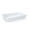 Tradineur - Bandeja rectangular de hostelería - Fabricado en Polipropileno - Apta para microondas y lavavajillas - Capacidad de 9 Litros - 8 x 48,5 x 33 cm - Color Blanco