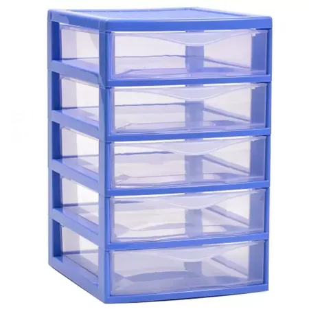 Cajonera azul Guadiana 5 cajones transparentes - Made in Spain Cajonera azul Guadiana 5 cajones transparentes - Made in Spain