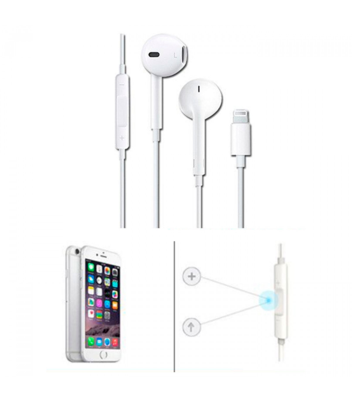 Auriculares Para iPhone Con Conector Lightning - Blanco