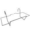 Tradineur - Soporte de metal para jardinera de balcón 50 cm. Soporte de maceteros y plantas para parapetos y barandas con ganchos