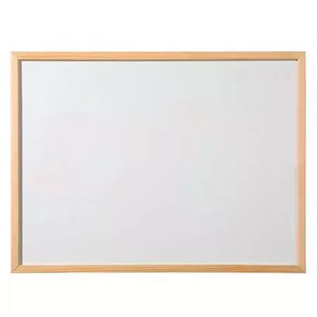 Pizarra blanca 58,5x90 cm con rotulador y marco natural Pizarra blanca 58,5x90 cm con rotulador y marco natural