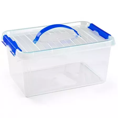 Caja de almacenaje 8L con tapa y asa, resistente y española Caja de almacenaje 8L con tapa y asa, resistente y española