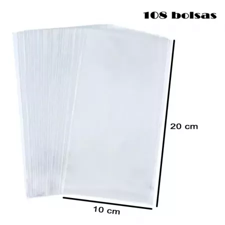 108 Bolsas Transparentes 10x20 cm Resistentes y Seguras